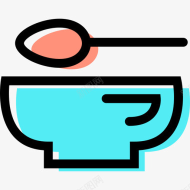 汤饮料和食品资产颜色图标图标