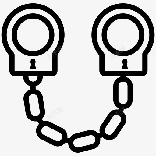 手铐逮捕手镯图标svg_新图网 https://ixintu.com 手铐 手镯 法律 法律和犯罪 逮捕