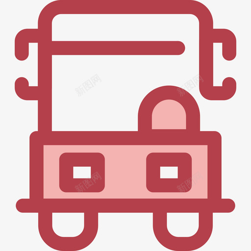 卡车运输8红色图标svg_新图网 https://ixintu.com 卡车 红色 运输8