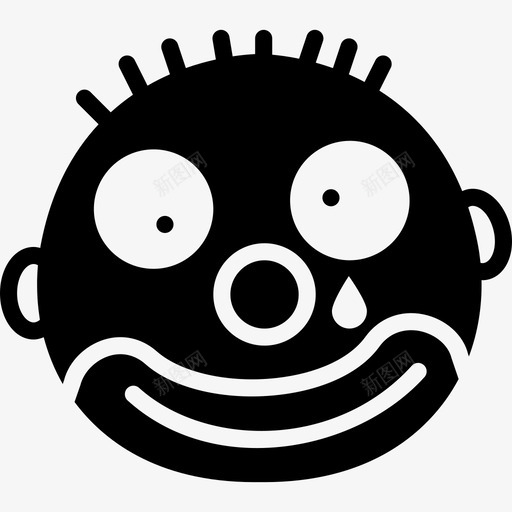 小丑表情符号设置填充图标svg_新图网 https://ixintu.com 填充 小丑 表情符号设置