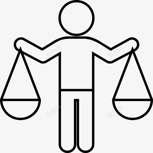 人的正义分析平衡图标svg_新图网 https://ixintu.com 人的正义 人的细线 分析 尺度 平等 平衡