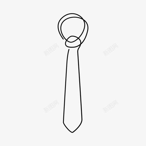 领带配件一条线图标svg_新图网 https://ixintu.com 一条线 制服 配件 领带