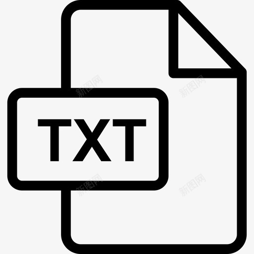 Txt文件类型线性图标svg_新图网 https://ixintu.com Txt 文件类型 线性