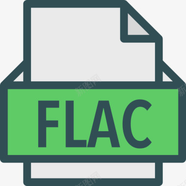 Flac格式2线性颜色图标图标