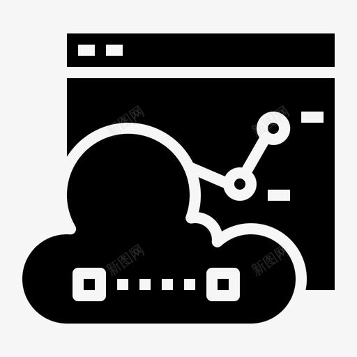 云图分析数据图标svg_新图网 https://ixintu.com 云图 分析 商业黑 数据 网络