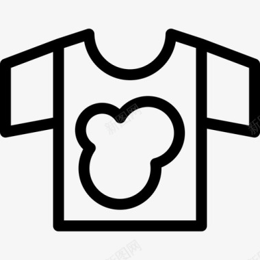 衬衫时尚线性洗衣符号图标图标