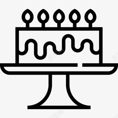 蛋糕生日派对9直系图标图标