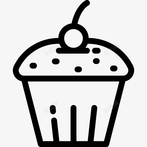 松饼食品和餐厅直系图标svg_新图网 https://ixintu.com 松饼 直系 食品和餐厅