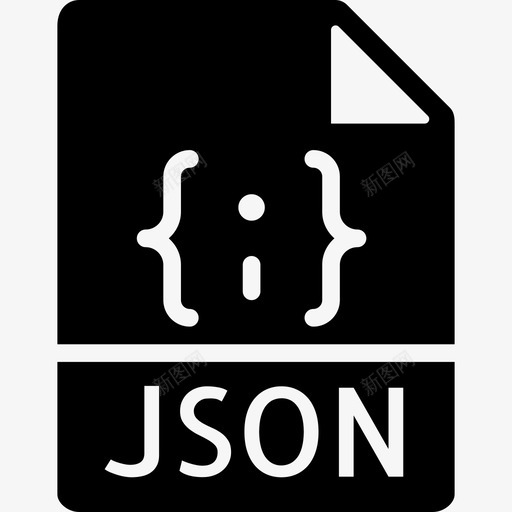 Json文件文件类型集填充图标svg_新图网 https://ixintu.com Json文件 填充 文件类型集