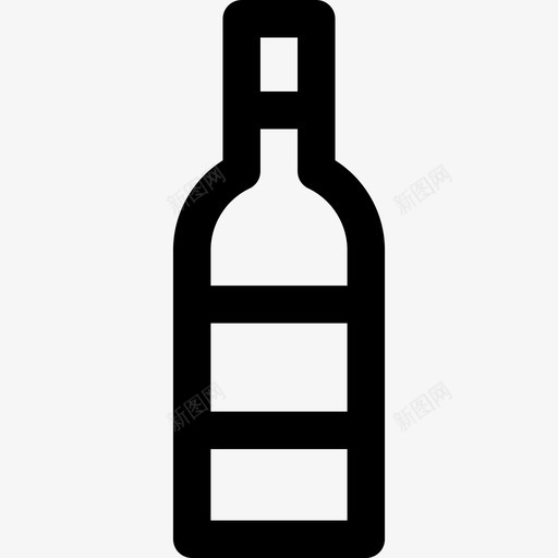 瓶酒吧玻璃杯和瓶子直线型图标svg_新图网 https://ixintu.com 瓶 直线型 酒吧玻璃杯和瓶子