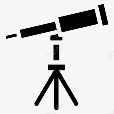 望远镜天文学研究图标图标
