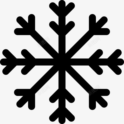 雪花天气收集填充图标svg_新图网 https://ixintu.com 填充 天气收集 雪花