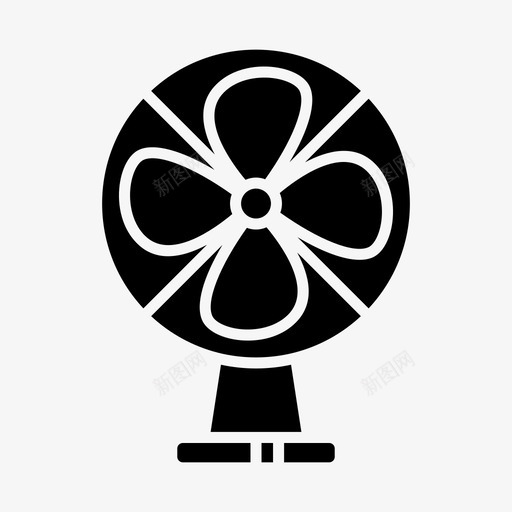 电风扇电器设备图标svg_新图网 https://ixintu.com 家用 家用设备和器具符号 电器 电风扇 设备