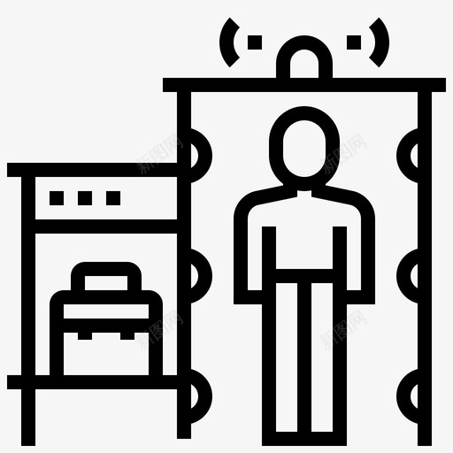 安检机场航空公司图标svg_新图网 https://ixintu.com 安检 机场 机场线 航空公司 运输