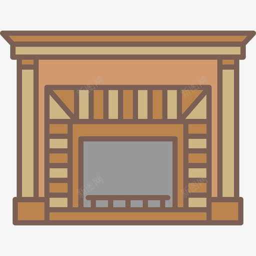 壁炉家具和装饰图标svg_新图网 https://ixintu.com 壁炉 家具和装饰