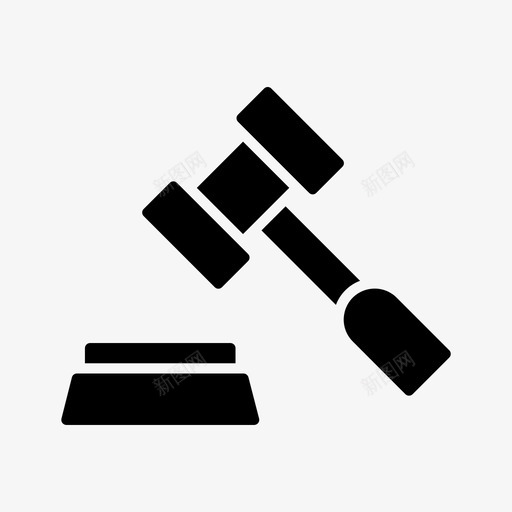 拍卖木槌锤子图标svg_新图网 https://ixintu.com 拍卖 木槌 正义 法律 法律和正义 锤子