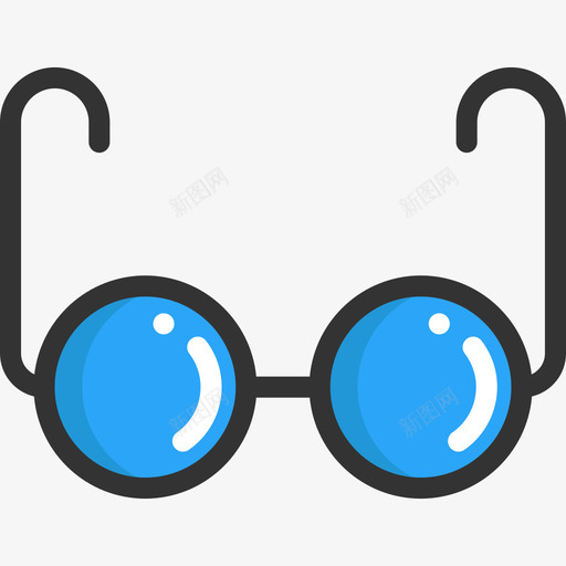 眼镜学校元素4线性颜色图标svg_新图网 https://ixintu.com 学校元素4 眼镜 线性颜色