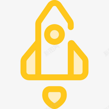宇宙5号宇宙飞船黄色图标图标