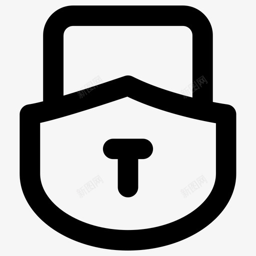 挂锁安全工具粗体圆形图标svg_新图网 https://ixintu.com 安全工具 挂锁 粗体圆形
