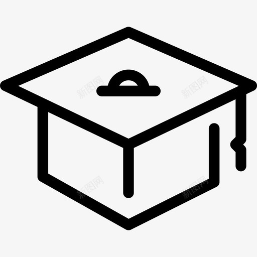 毕业教育帽子图标svg_新图网 https://ixintu.com 学习 学校 学校和教育 帽子 教育 毕业