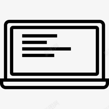 笔记本电脑办公用品线路工艺图标图标