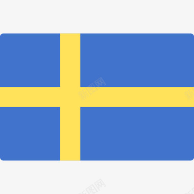 瑞典国际旗帜长方形图标图标