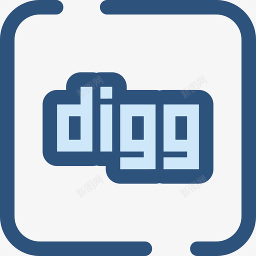 Digg社交网络2蓝色图标svg_新图网 https://ixintu.com Digg 社交网络2 蓝色