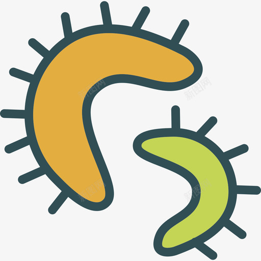 微生物科学7线性颜色图标svg_新图网 https://ixintu.com 微生物 科学7 线性颜色