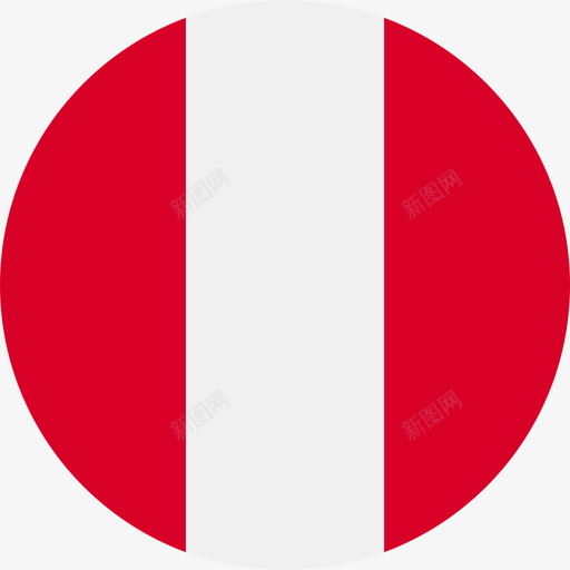 秘鲁国旗圆形图标svg_新图网 https://ixintu.com 国旗 圆形 秘鲁
