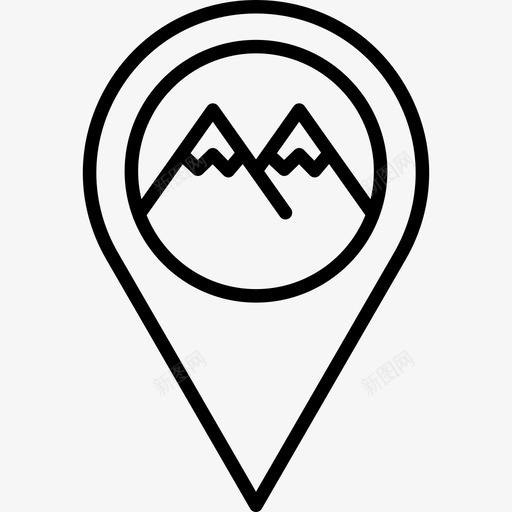 位置地图和旗帜滑雪站线路船图标svg_新图网 https://ixintu.com 位置 地图和旗帜 滑雪站线路船