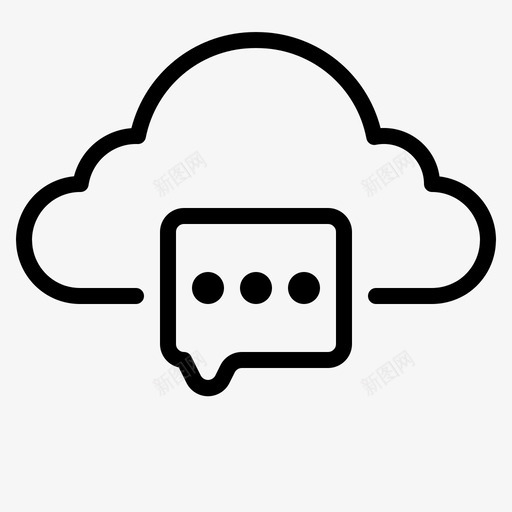 云概念界面标志图标svg_新图网 https://ixintu.com 云概念 咖啡 标志 用户界面 界面 语音泡泡