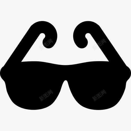 太阳眼镜旅行填充图标svg_新图网 https://ixintu.com 太阳眼镜 旅行填充