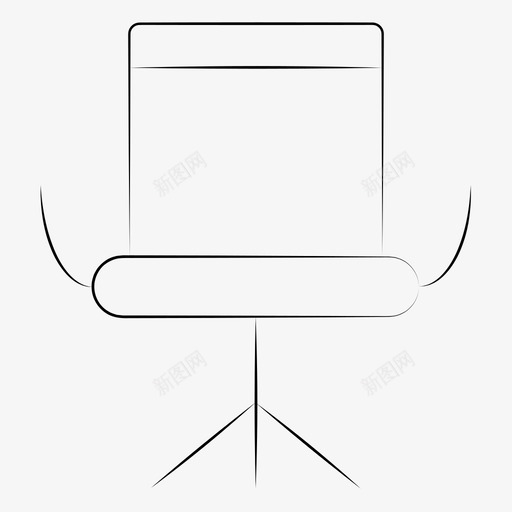 椅子办公椅手绘办公室图标svg_新图网 https://ixintu.com 办公椅 手绘办公室 椅子