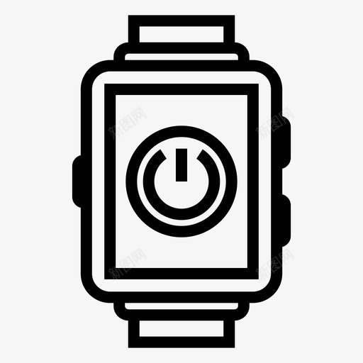 电源设备技术图标svg_新图网 https://ixintu.com 手表 技术 智能手表 电源 设备