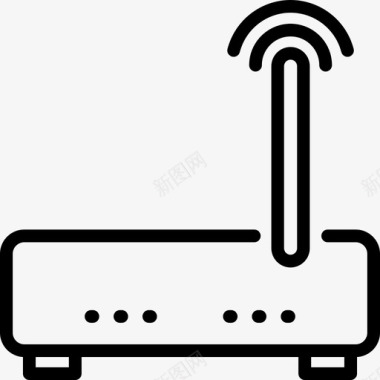 路由器图形工具线性图标图标