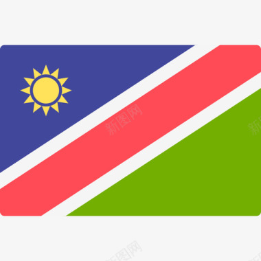 纳米比亚国际旗帜长方形图标图标