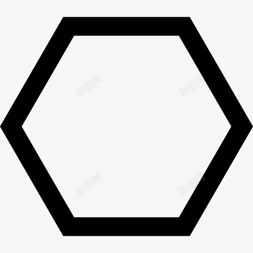 六边形形状工具轮廓图标svg_新图网 https://ixintu.com 六边形 形状 设计工具轮廓