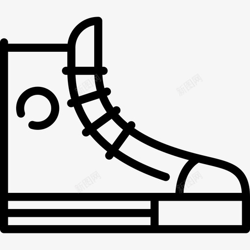 鞋时髦款式直线型图标svg_新图网 https://ixintu.com 时髦款式 直线型 鞋