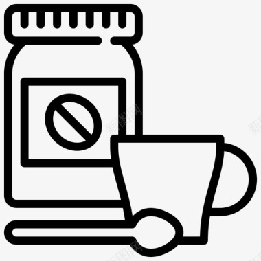 咖啡咖啡豆瓶子图标图标