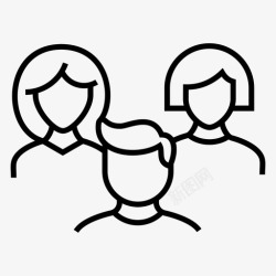 社区工作人员团队成员社区团队合作图标高清图片