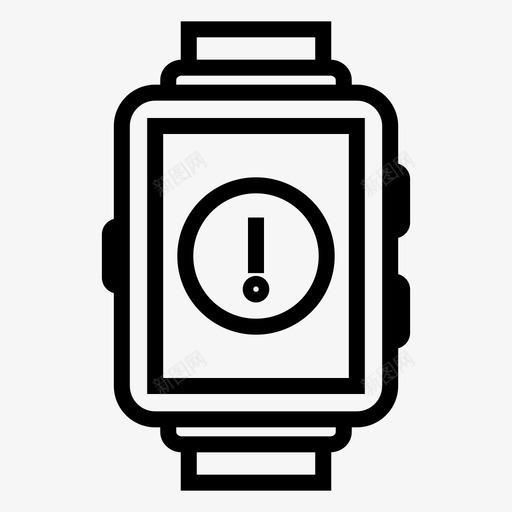 报警器设备技术图标svg_新图网 https://ixintu.com 手表 技术 报警器 智能手表 设备
