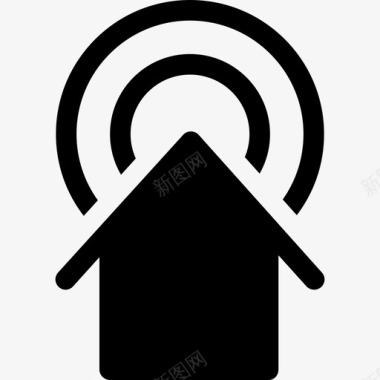 房屋建筑物无线网络图标图标