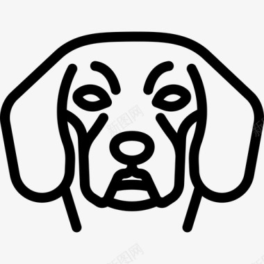 比格猎犬犬种头直系图标图标