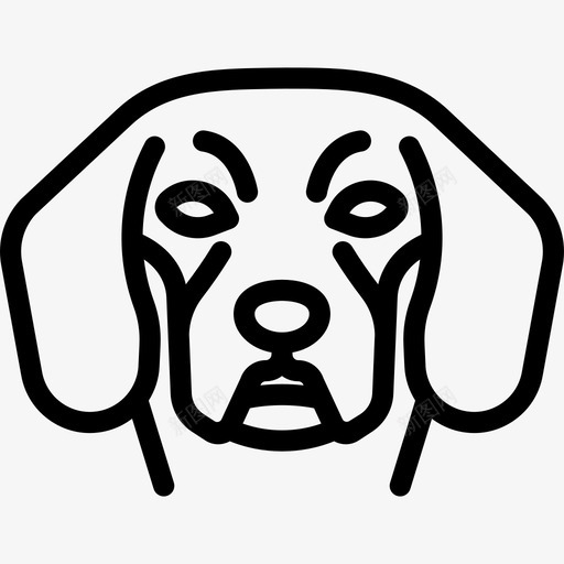 比格猎犬犬种头直系图标svg_新图网 https://ixintu.com 比格猎犬 犬种头 直系