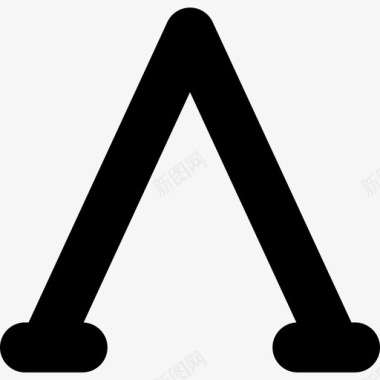 Lambda形状希腊符号图标图标