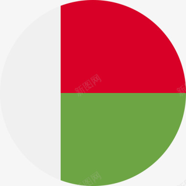 马达加斯加国旗圆形图标图标