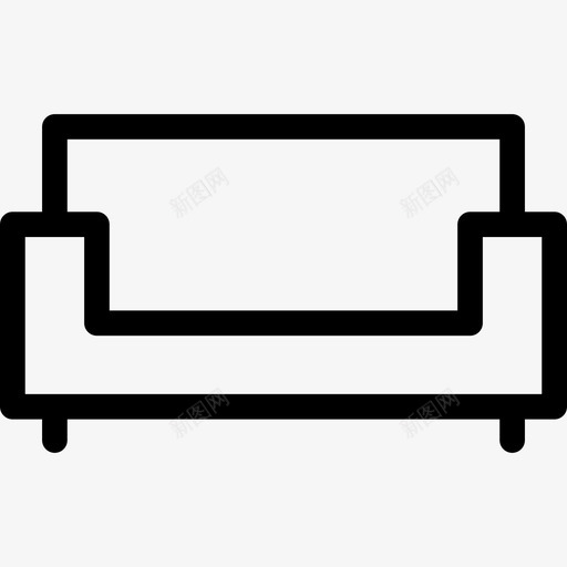 沙发家庭收藏直线型图标svg_新图网 https://ixintu.com 家庭收藏 沙发 直线型