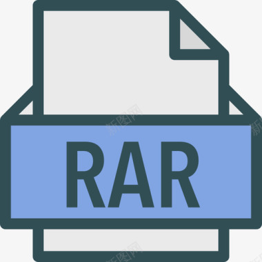 Rar格式2线性颜色图标图标