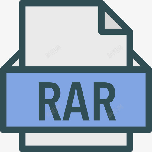 Rar格式2线性颜色图标svg_新图网 https://ixintu.com Rar 格式2 线性颜色