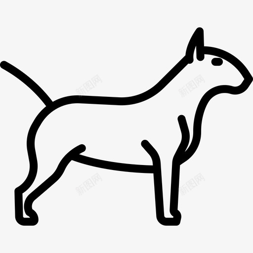 牛头犬犬种全身直系图标svg_新图网 https://ixintu.com 牛头犬 犬种全身 直系